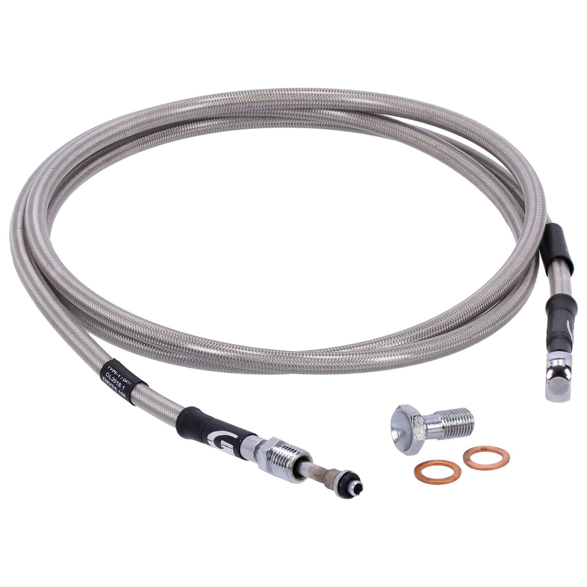 Goodridge hydraulic clutch line kit 70" clear coated