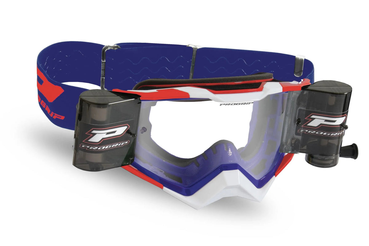 Pro Grip 3309 Rapid Roll-Off Goggles Red White Blue