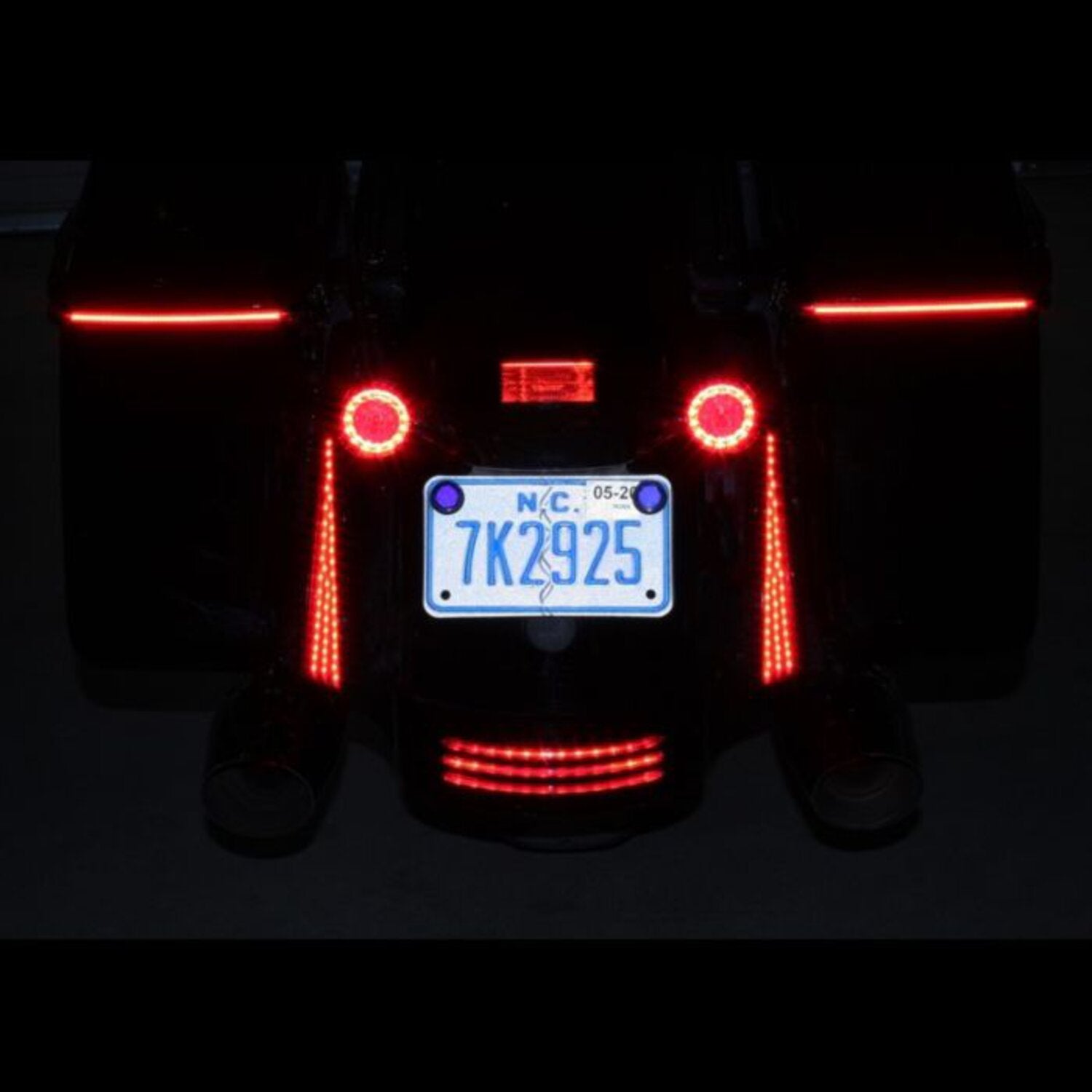 Custom Dynamics Fascia LED rear panels for Touring - Chrome
