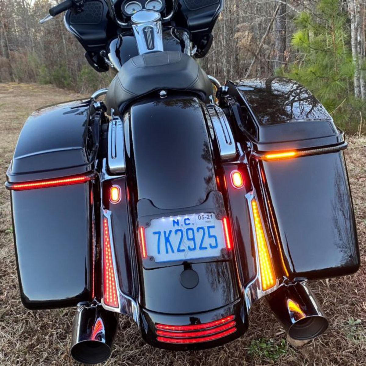 Custom Dynamics Fascia LED rear panels for Touring - Chrome