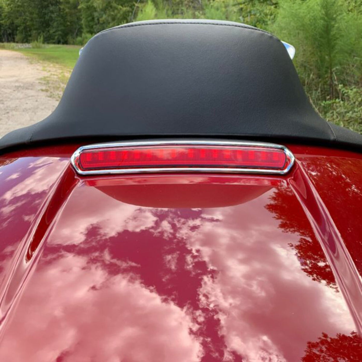 Custom Dynamics Tour-Pak® lid light - Chrome red lens