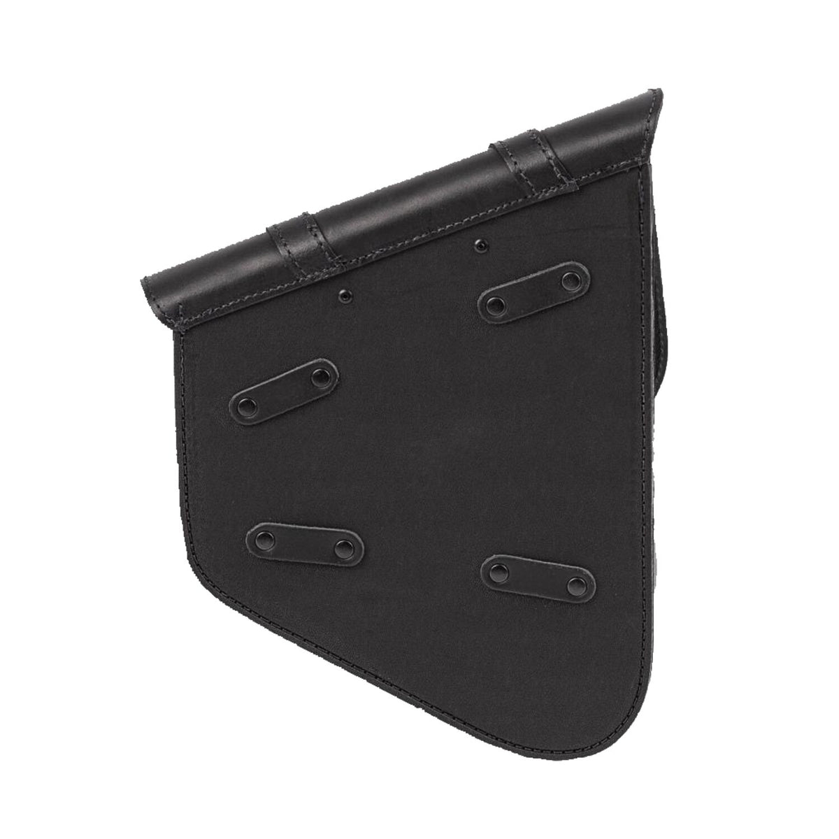MCS full leather swing arm bag left 9 liter - Black