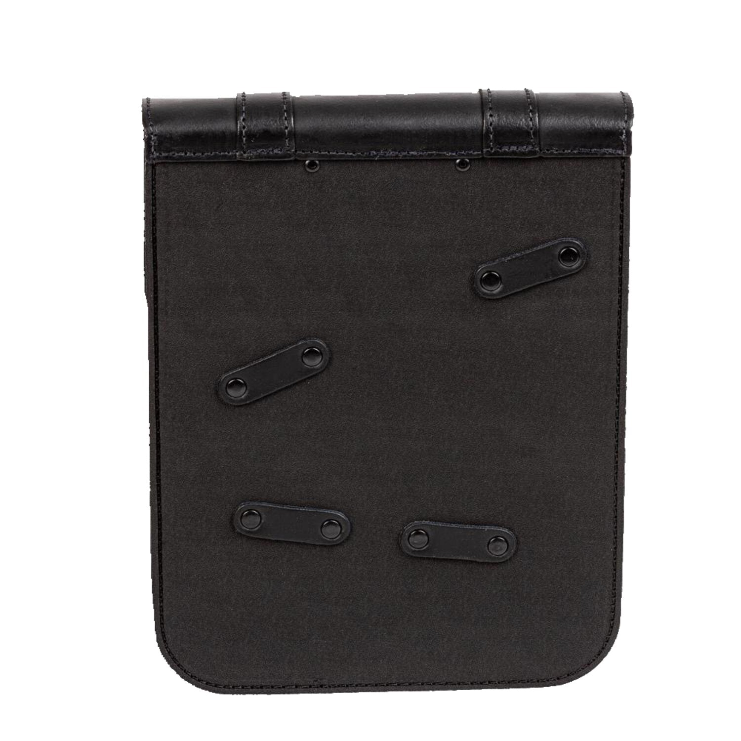 MCS full leather swing arm bag left 9 liter - Black