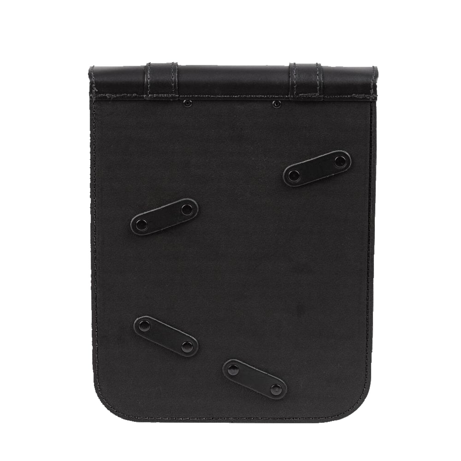 MCS full leather swing arm bag left 10 liter - Black
