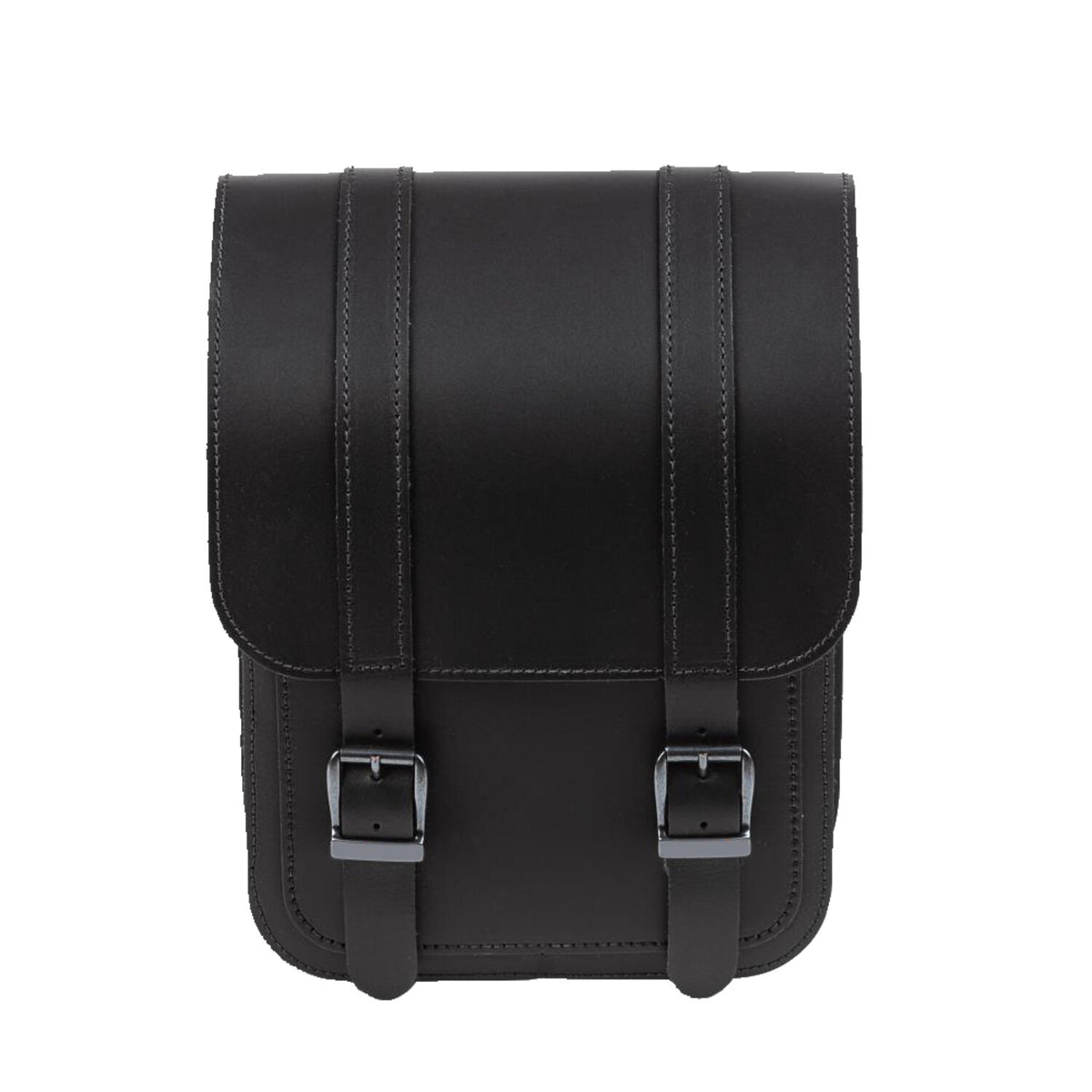MCS full leather swing arm bag left 10 liter - Black