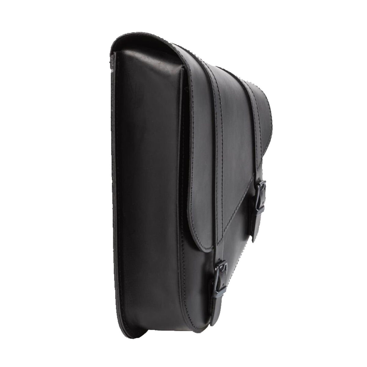 MCS full leather swingarm bag left 6.5 liter - Black