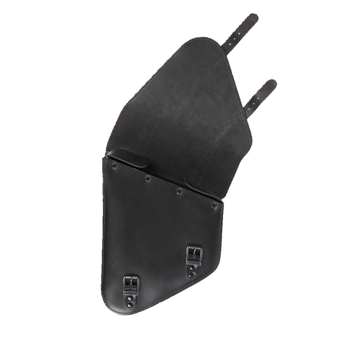 MCS full leather swingarm bag left 6.5 liter - Black