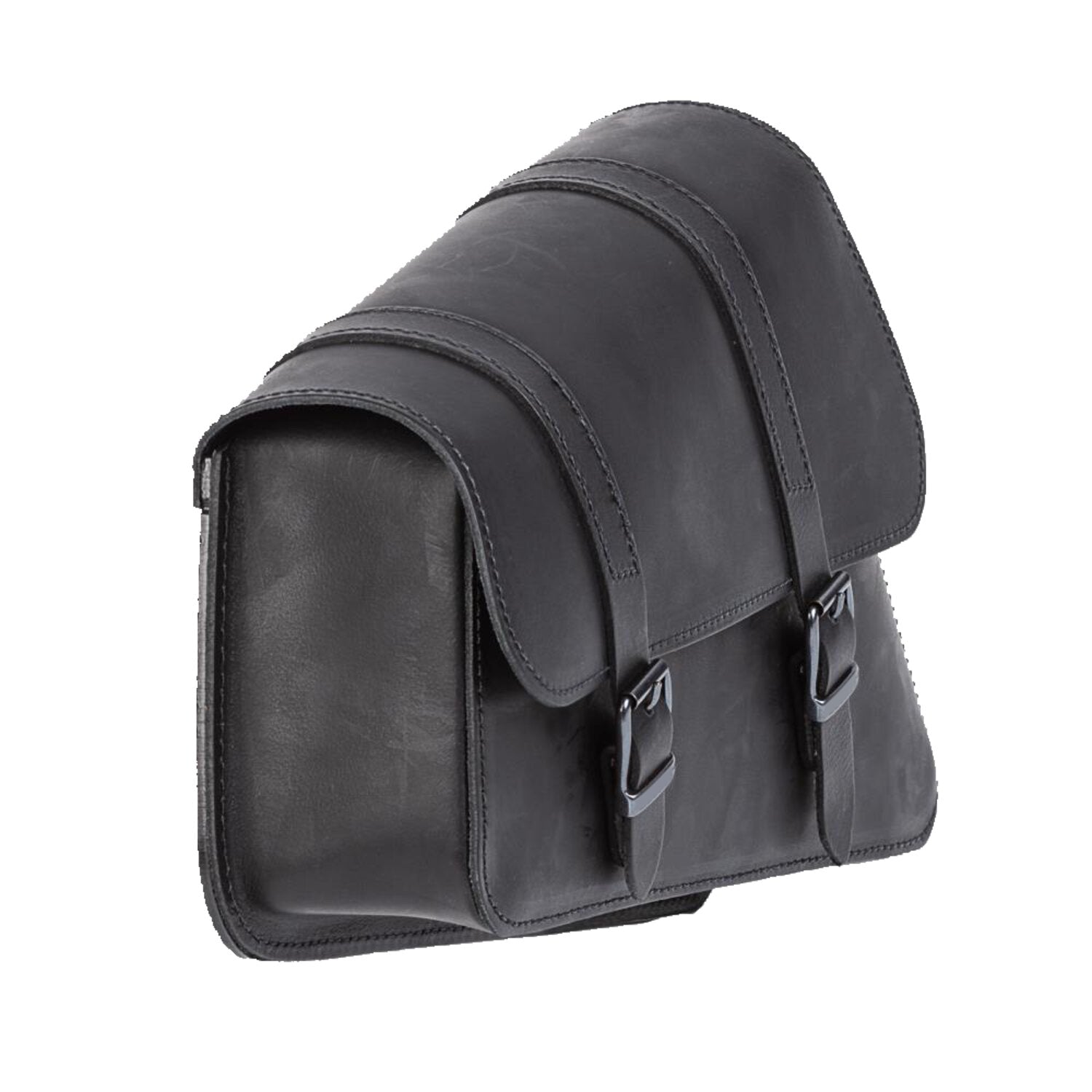 MCS leather swingarm bag left 6.5 liter - Black