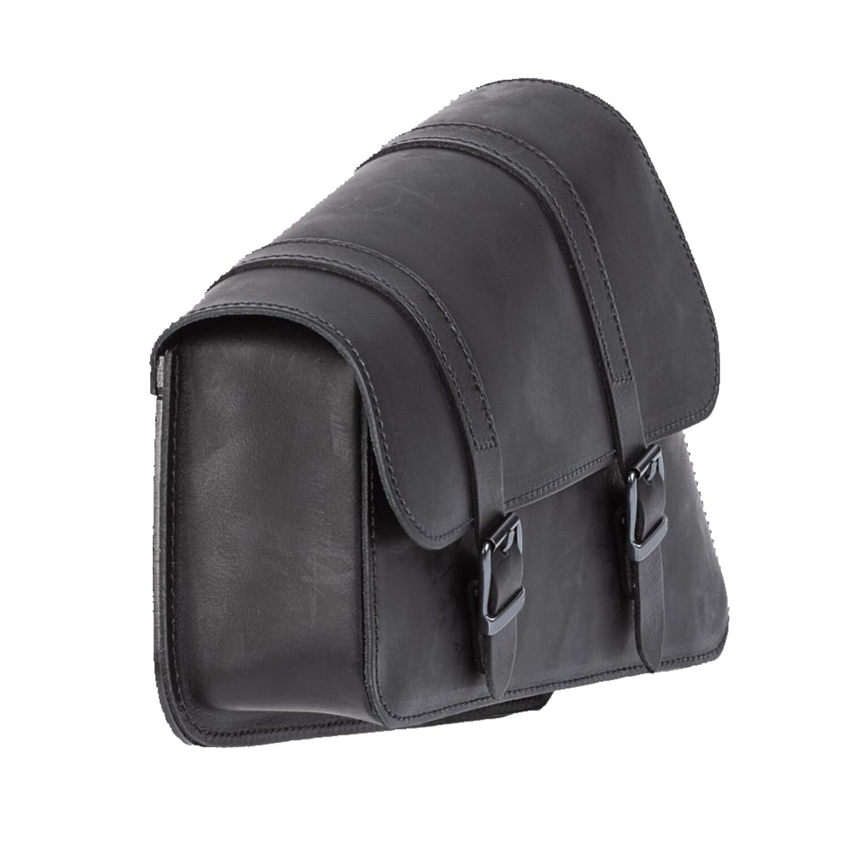 MCS leather swingarm bag left 6.5 liter - Black