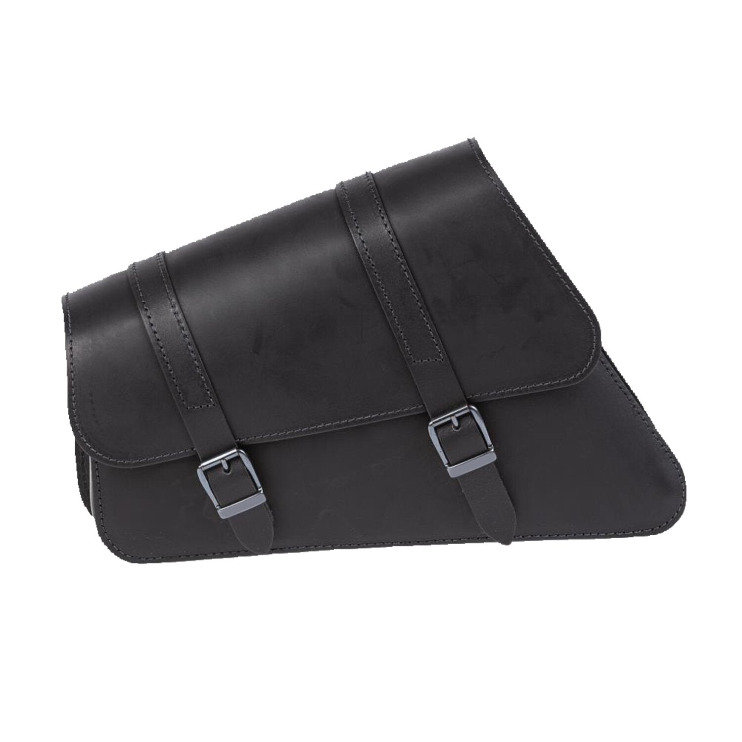 MCS leather swingarm bag left 6.5 liter - Black