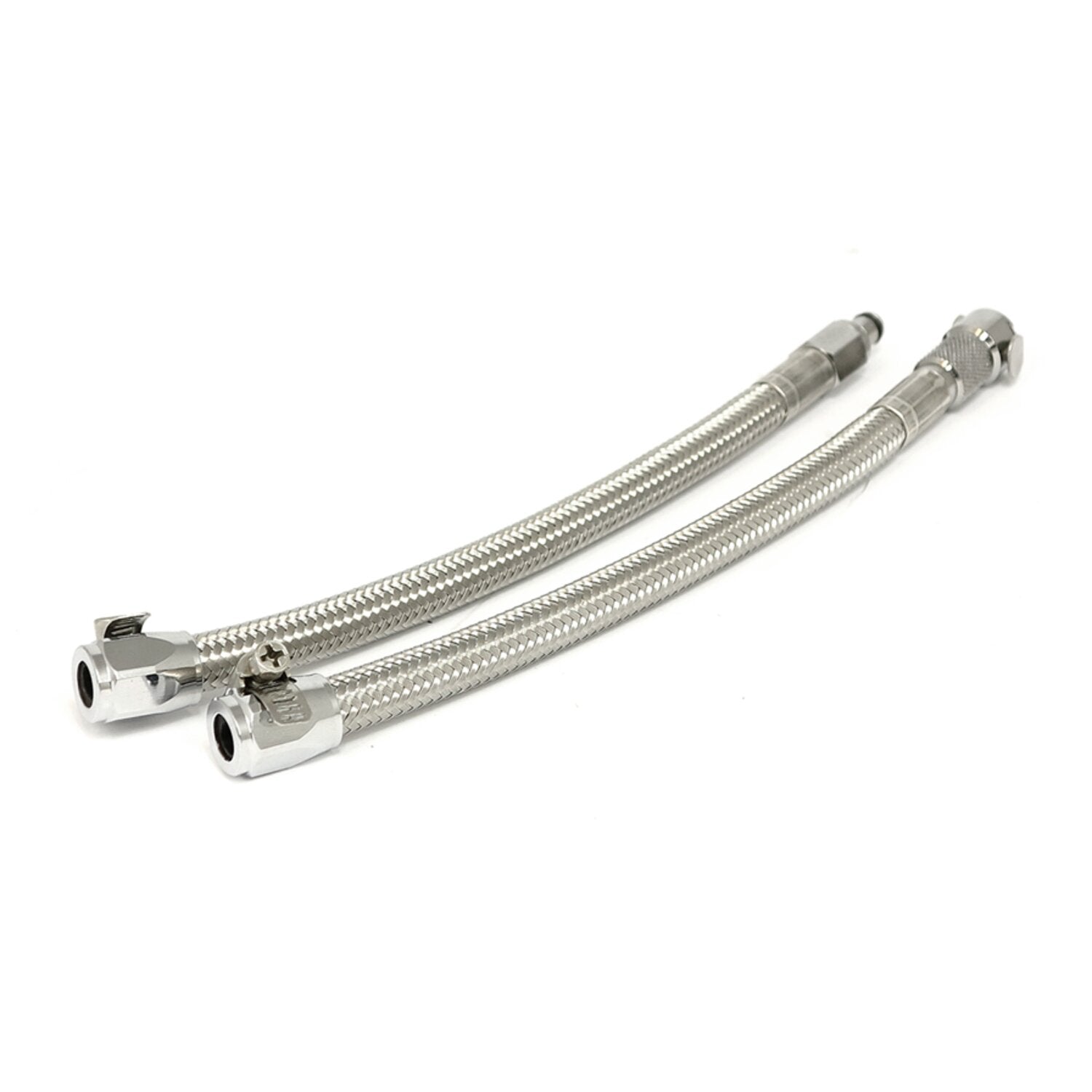 Goodridge QD fuel crossover line clear braided stainless