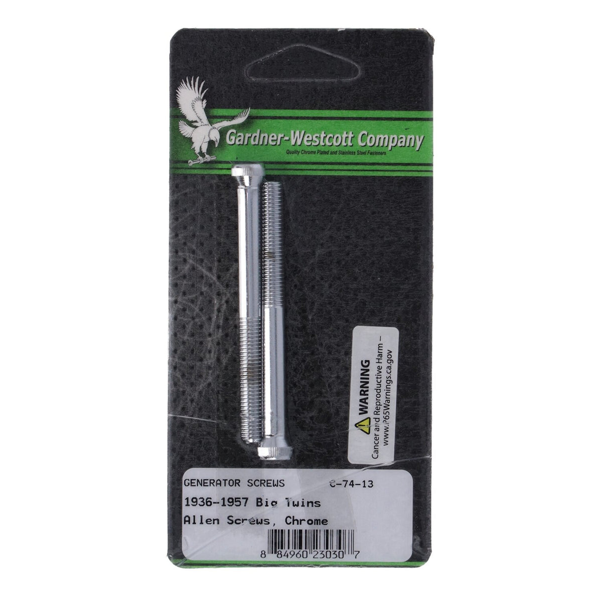 Gardner-Westcott generator mount kit - Chrome - Allen head