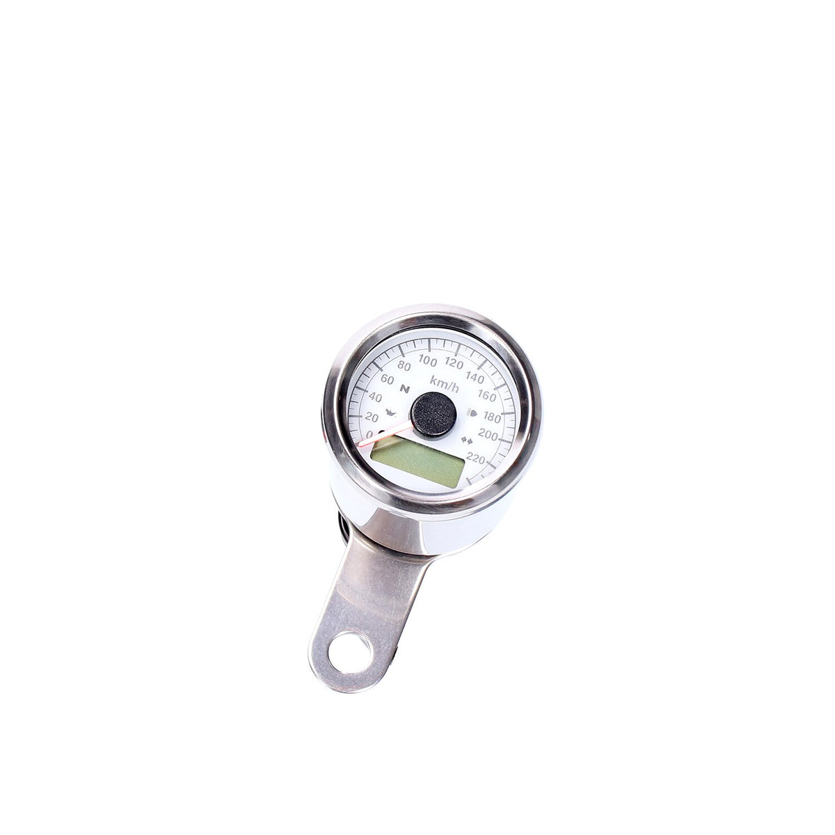 MCS Stoker electronic speedometer 48mm - Chrome white face