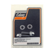 Colony headlamp visor mount bolt kit - Chrome Acorn