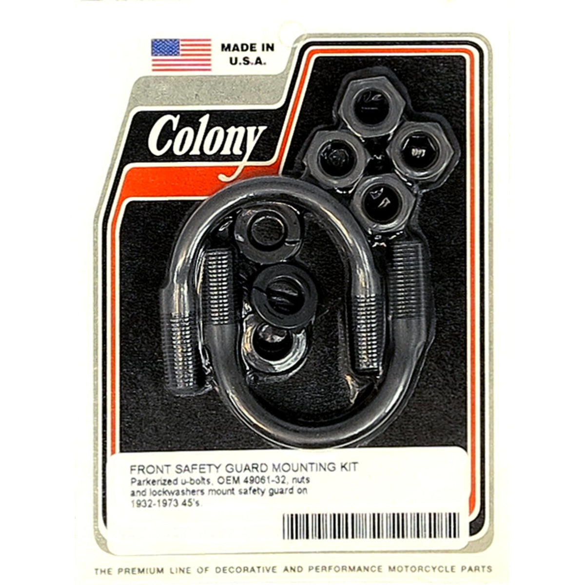 Colony engine guard U-bolt mount kit - Front