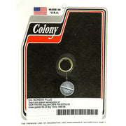 Colony OEM style slotted plug oil screen crankcase - Zinc