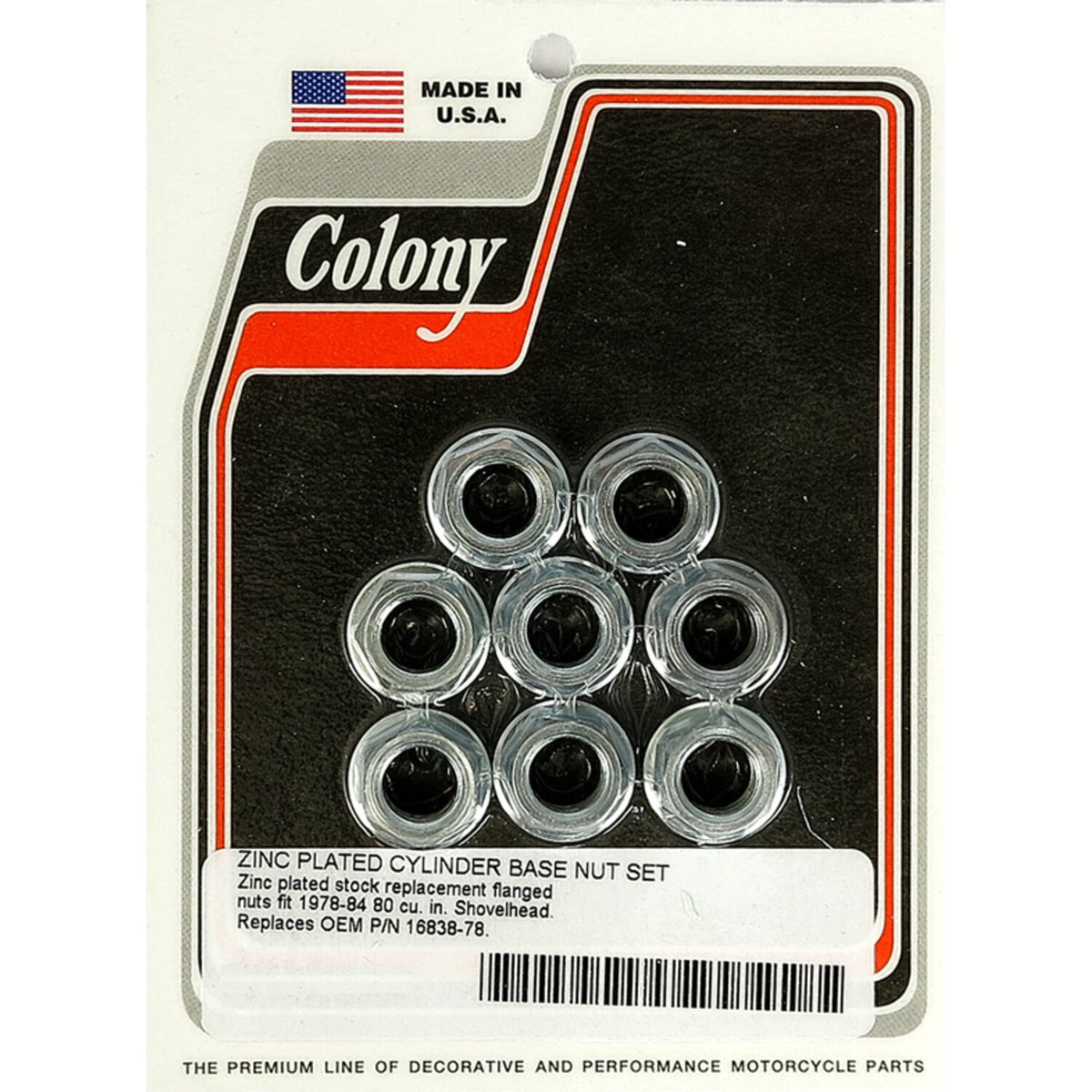 Colony cyl base nut kit