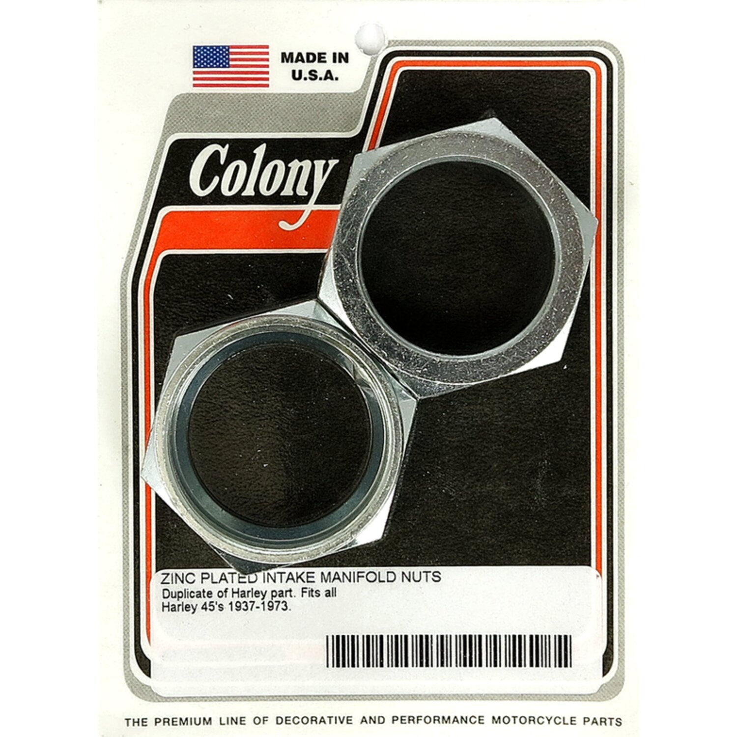 Colony manifold nuts plumber style