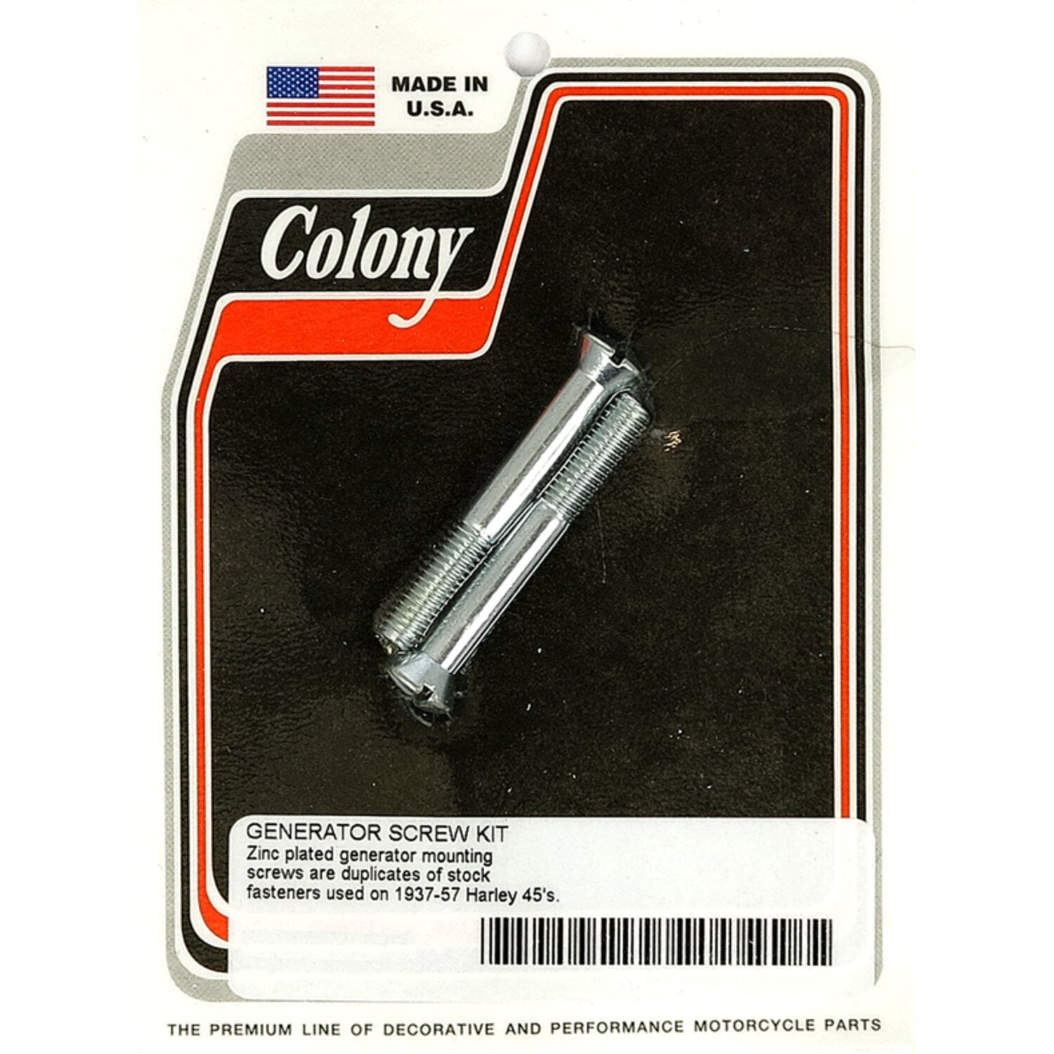 Colony generator mount kit - Zinc - OEM style
