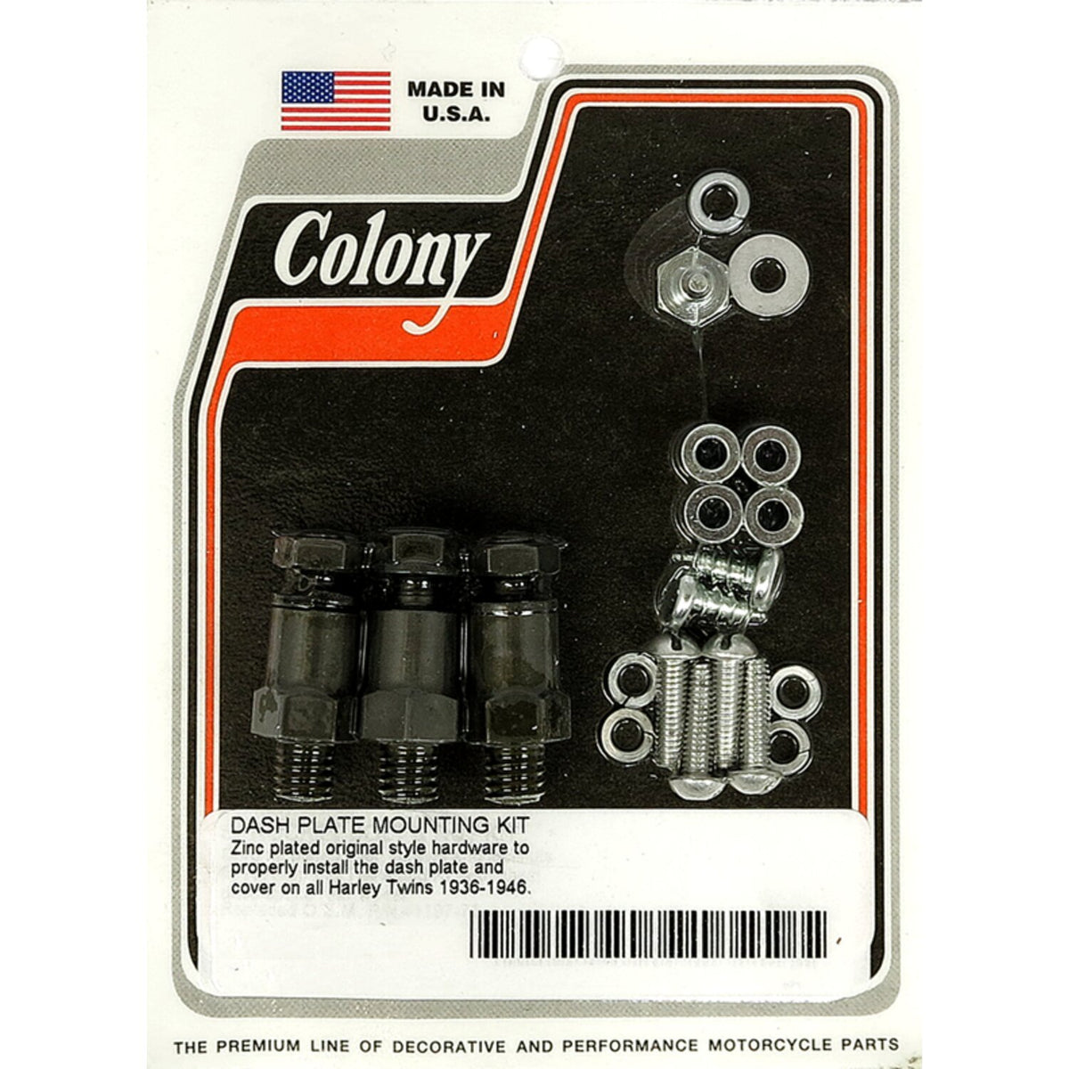 Colony dash plate mount kit - Zinc