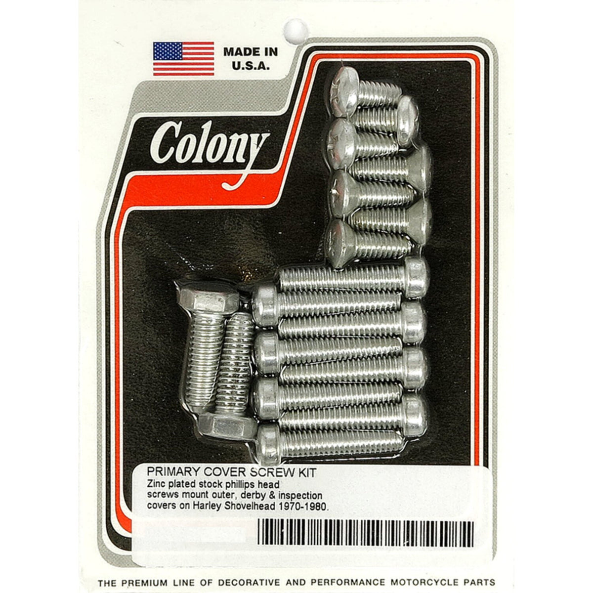 Colony primary mount kit phillips head zinc