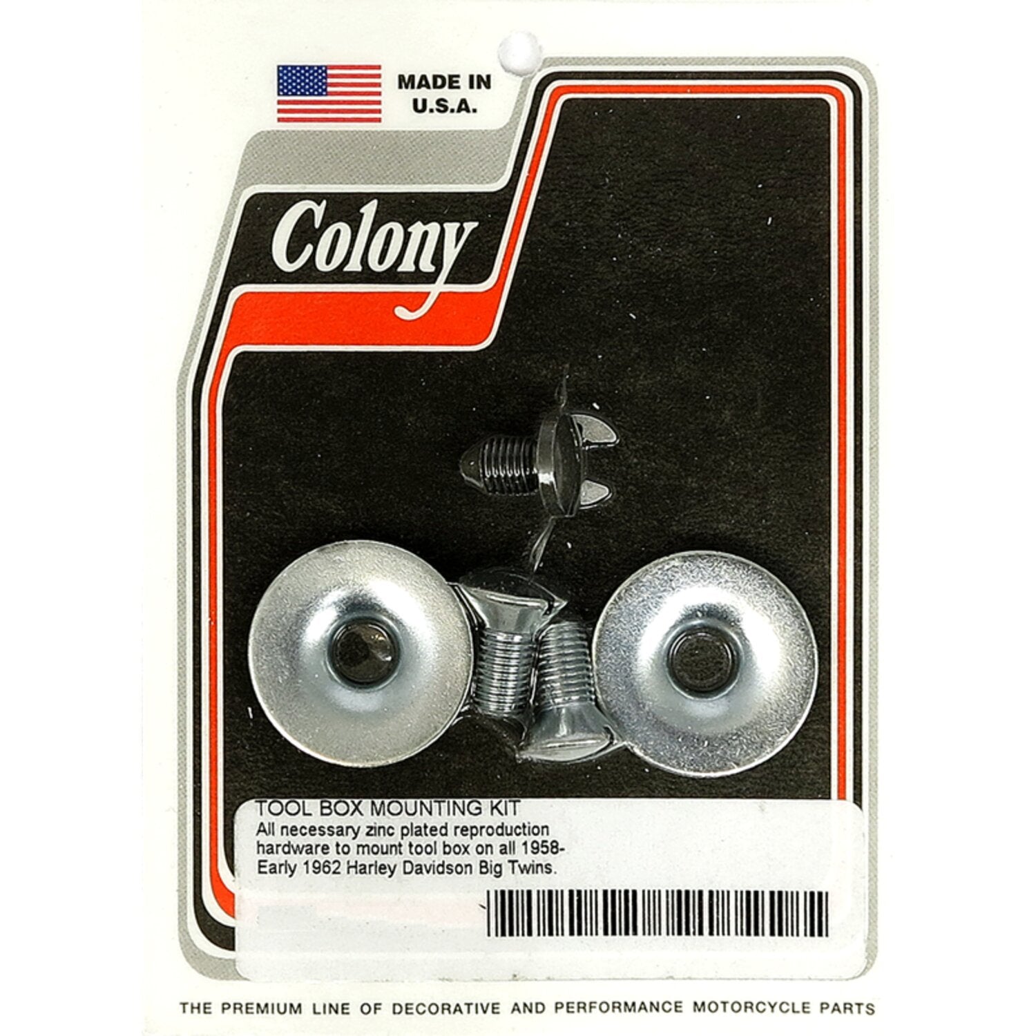 Colony 58-E62 tool box mount kit - Zinc