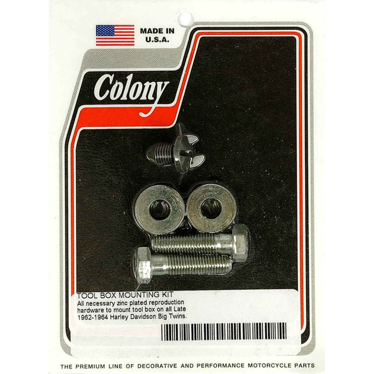 Colony L62-64 tool box mount kit - Zinc