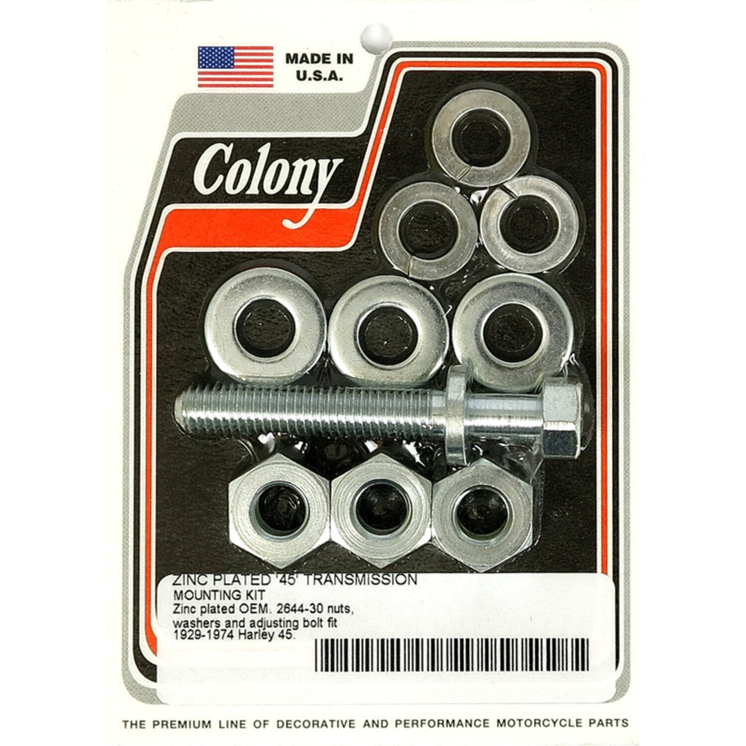 Colony transmission mount kit - Zinc