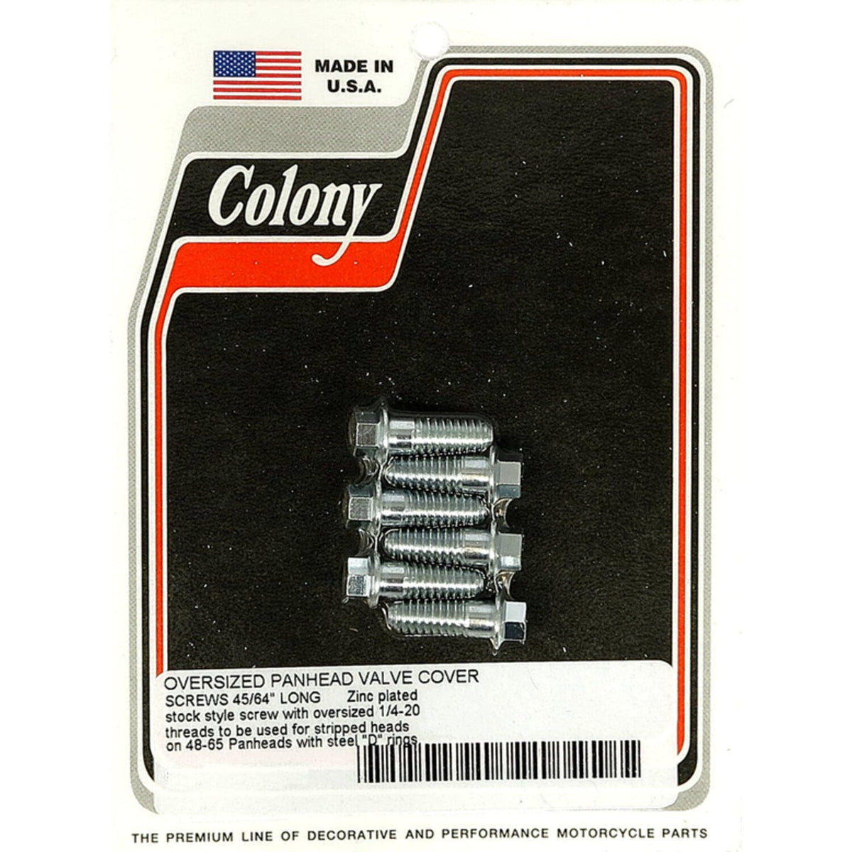 Colony oversized Panhead rocker cover screw set