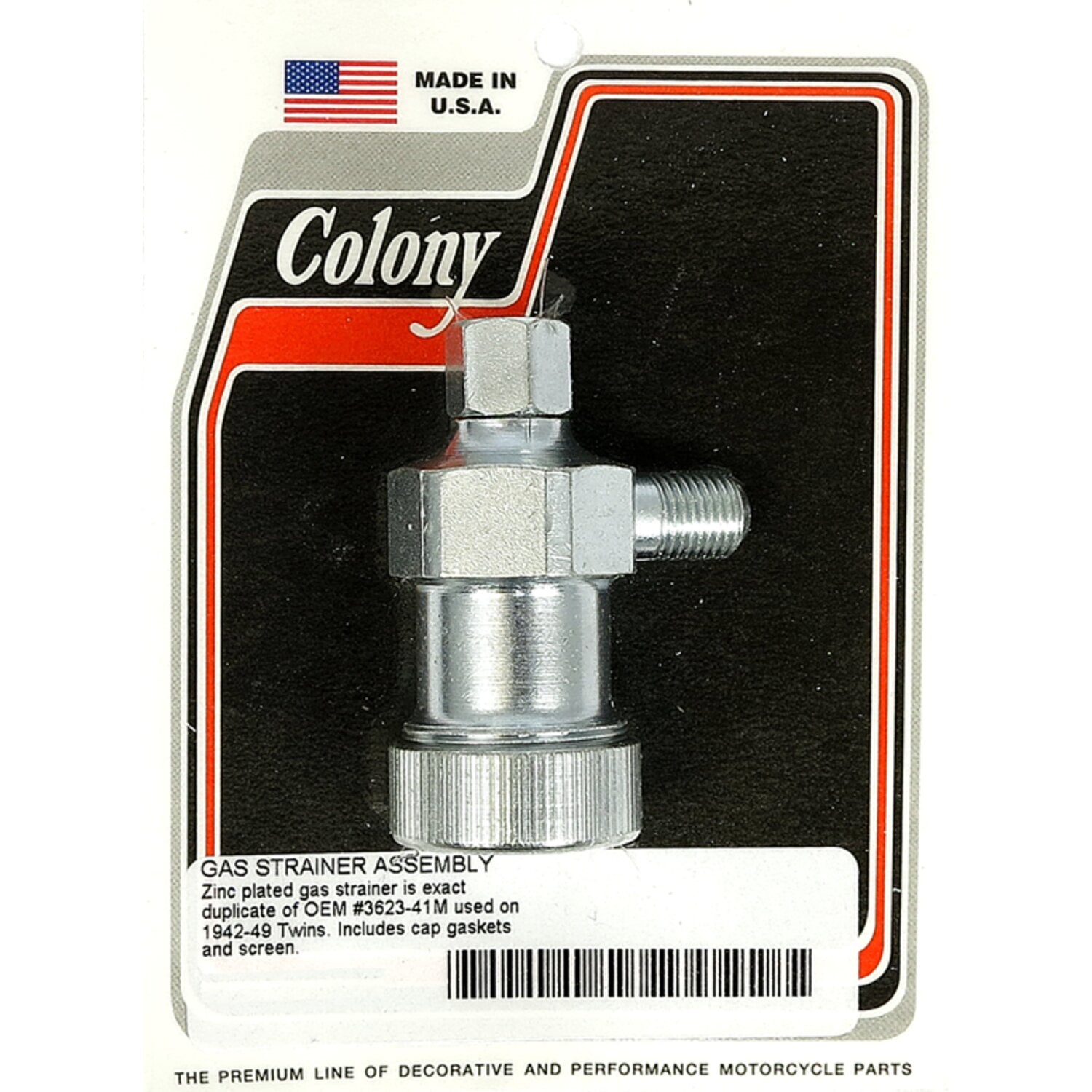 Colony gas strainer - Zinc