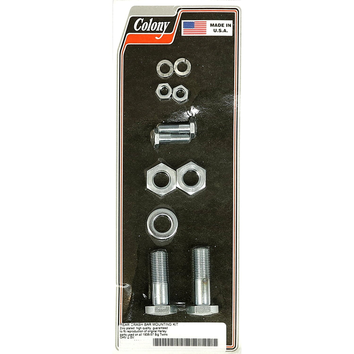 Colony engine guard mount kit - Zinc plated