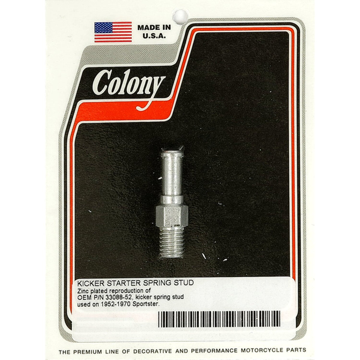 Colony kickstart return spring stud - Zinc