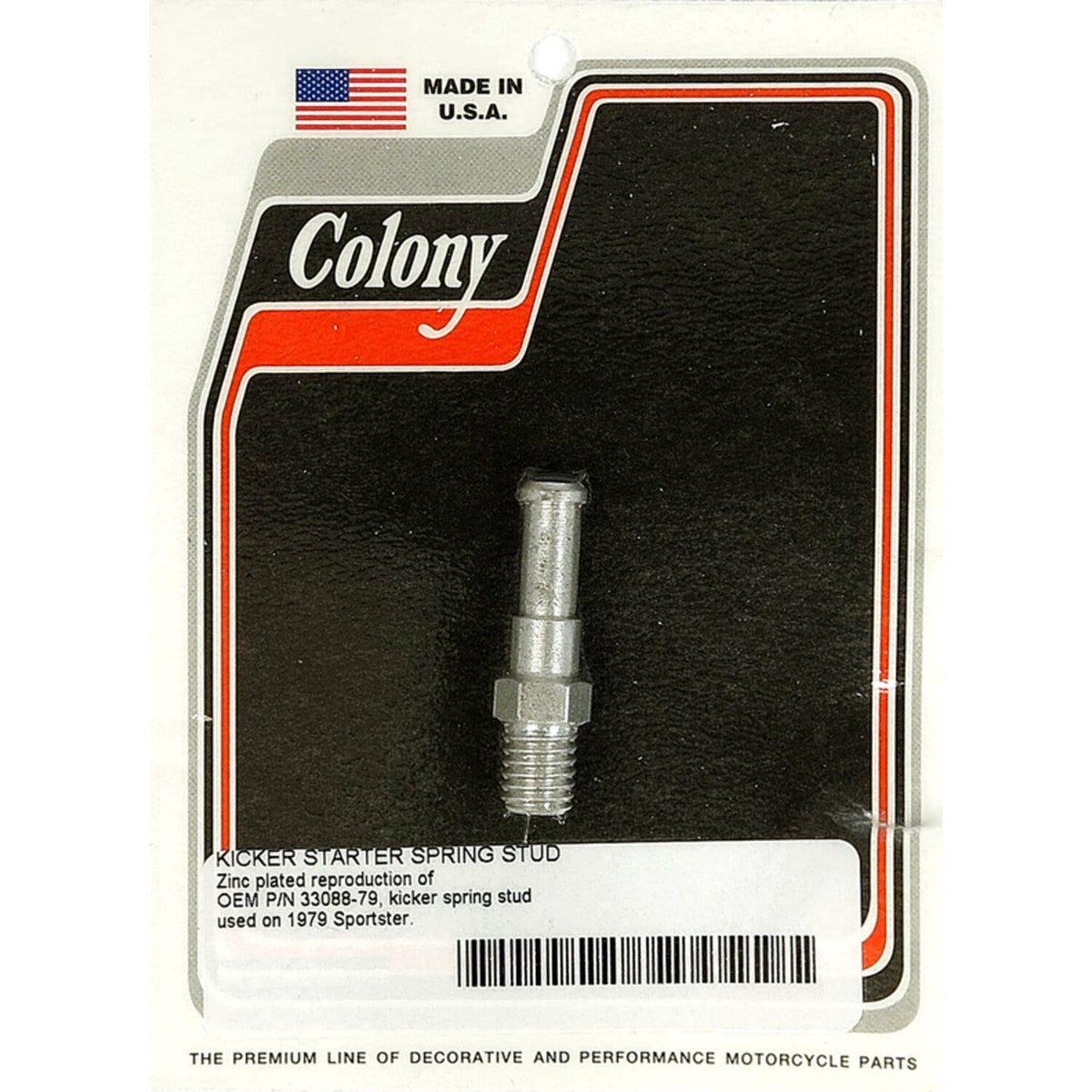 Colony kickstart return spring stud - Zinc