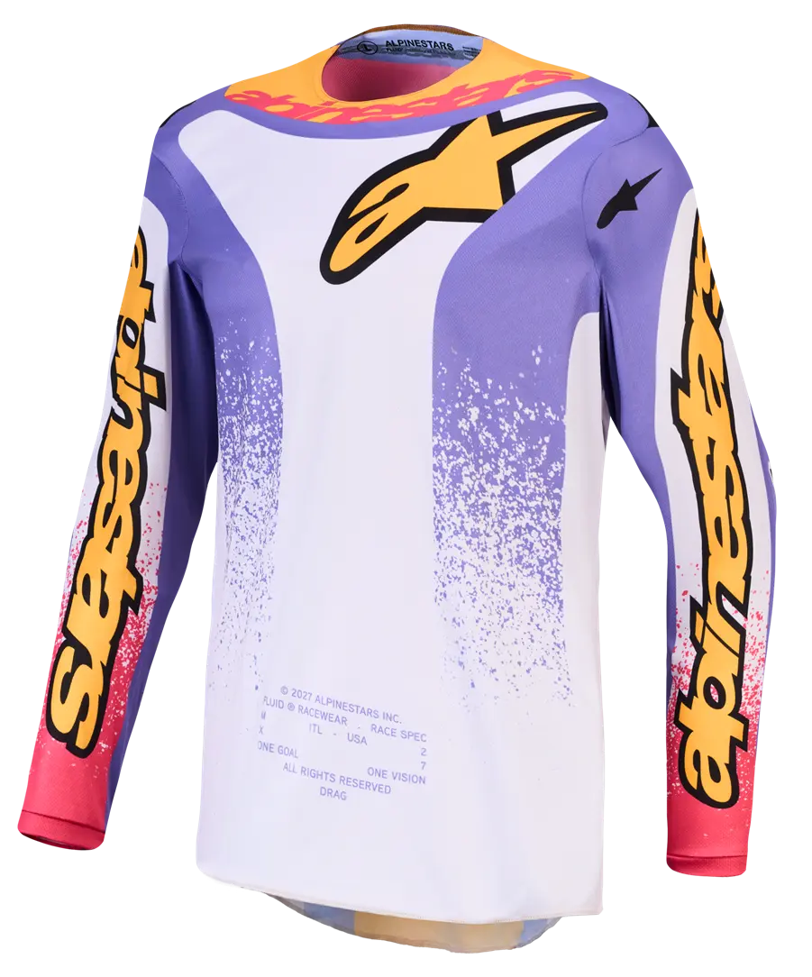 Alpinestars Fluid Drag Jersey Lilac Blue Gold