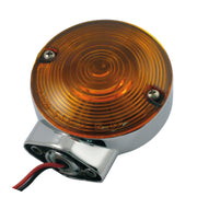 MCS Turn signal assembly - Front - Amber lens - Chrome