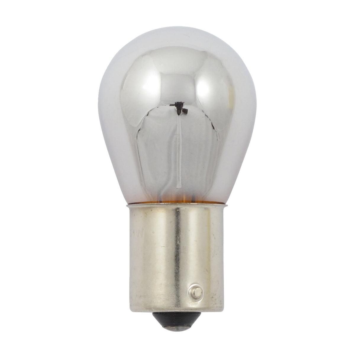MCS Light bulb #1156 - 12v 21w - Amber glass/chrome