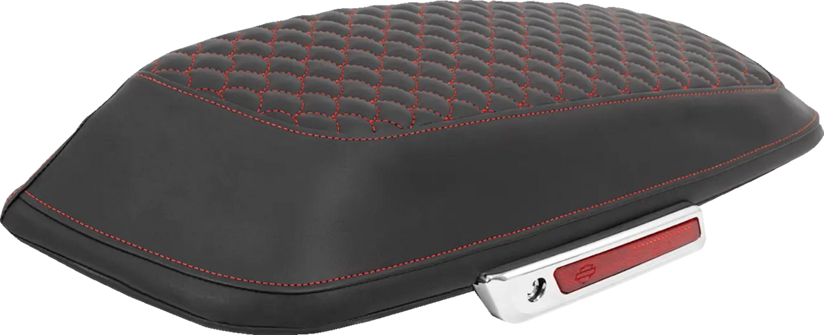 Saddlemen Dragon Scale Saddlebag Lid Covers Red for FLTR/FLHX