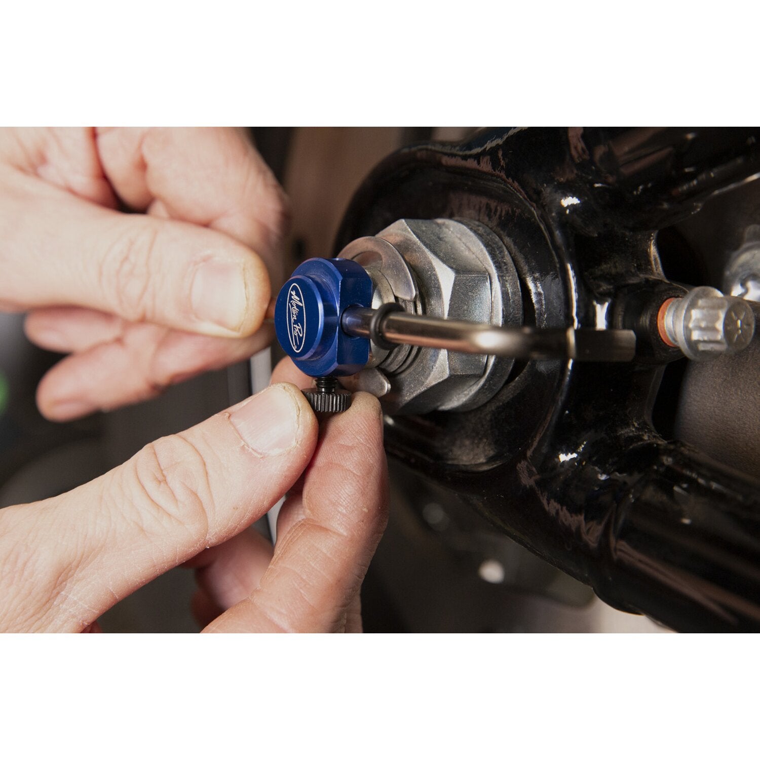 Motion Pro M8 Softail rear wheel alignment tool