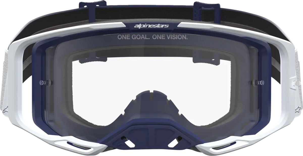 Alpinestars Vision 8 Goggles Amber White/Navy/Clear