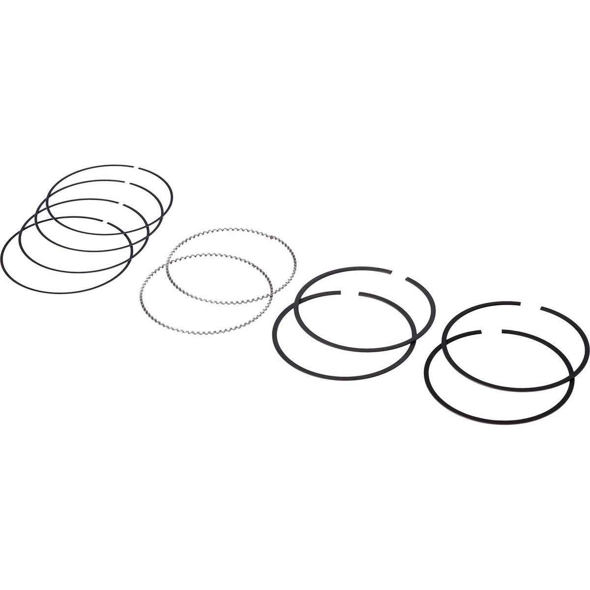 Hastings 107" M8 chrome piston ring set - STD