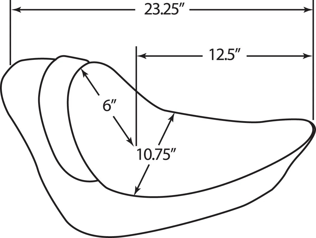 Drag Specialties Backrest Compatible Solo Seat - For Harley Davidson