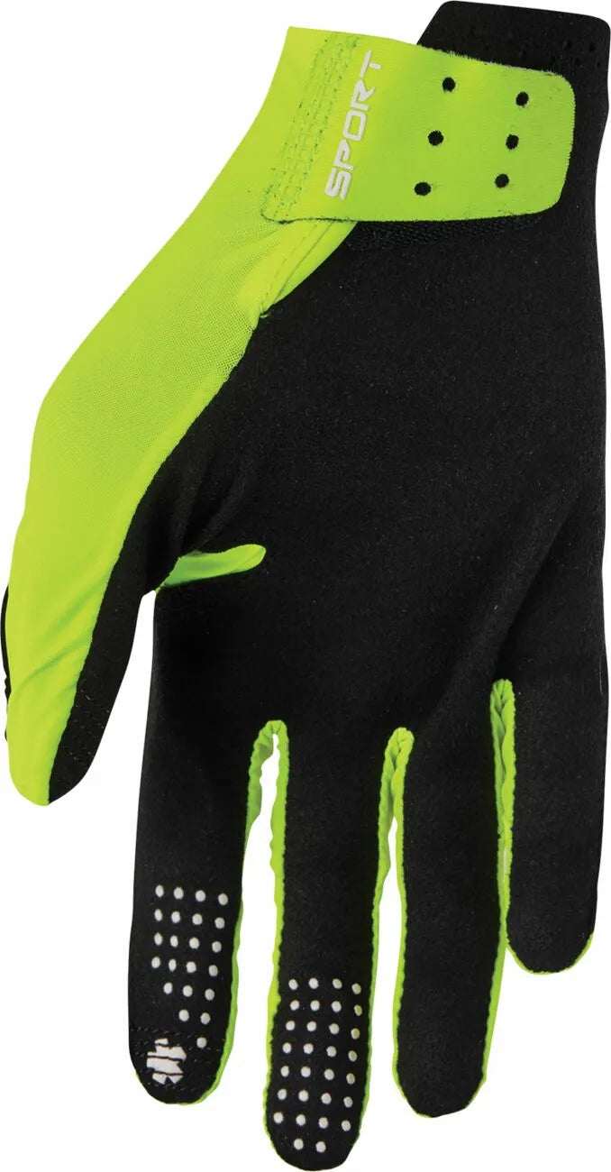 Thor Sportmode Riot Gloves - Black/Gray/Acid