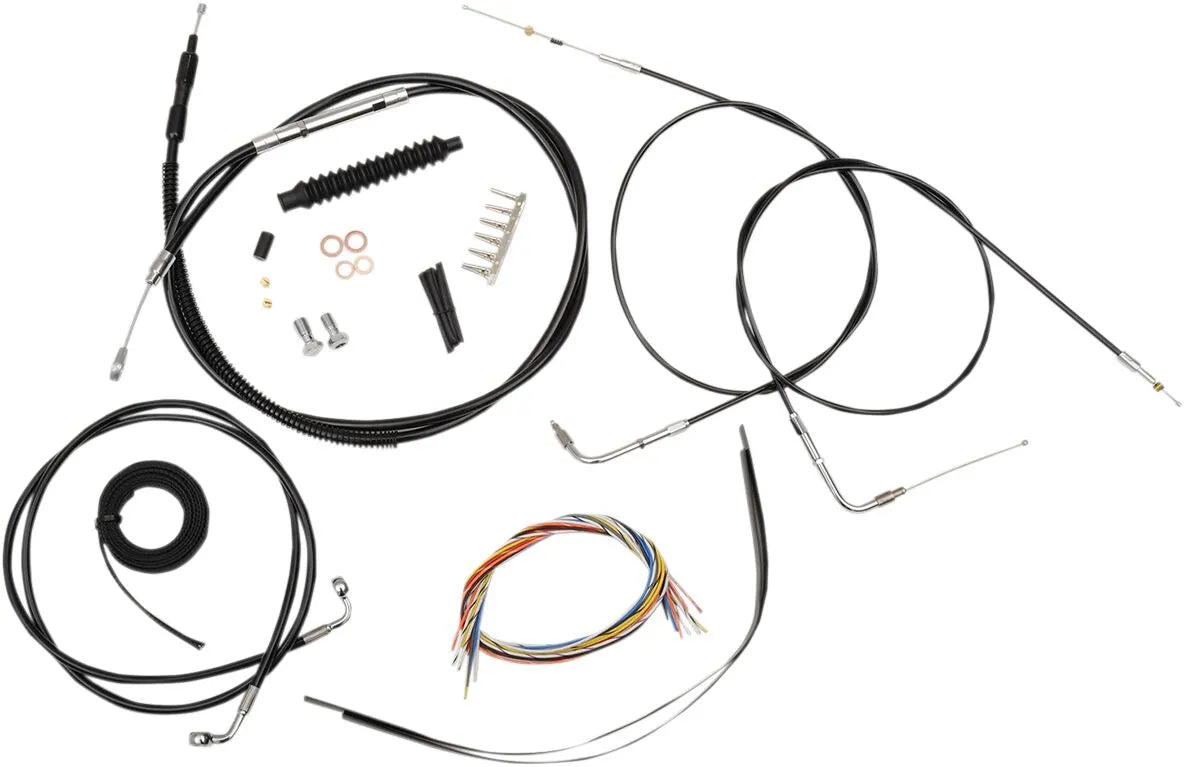 La Choppers Black Vinyl 18-20" Cable/Brake Line Kit XL 99-03