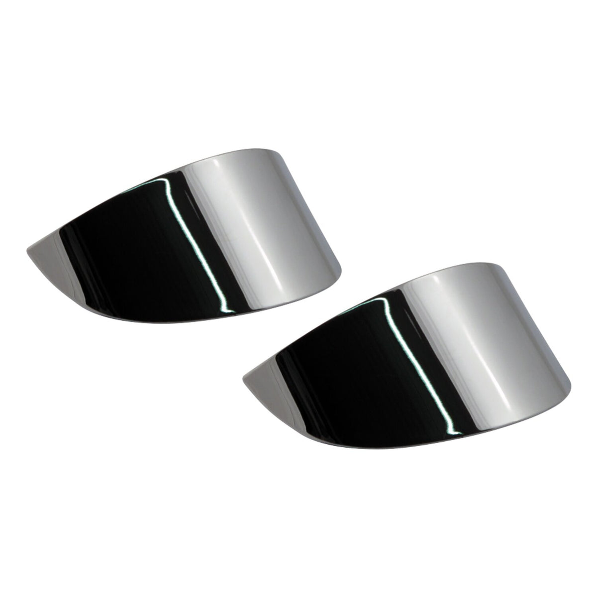 MCS Smooth turn signal visor set - Chrome