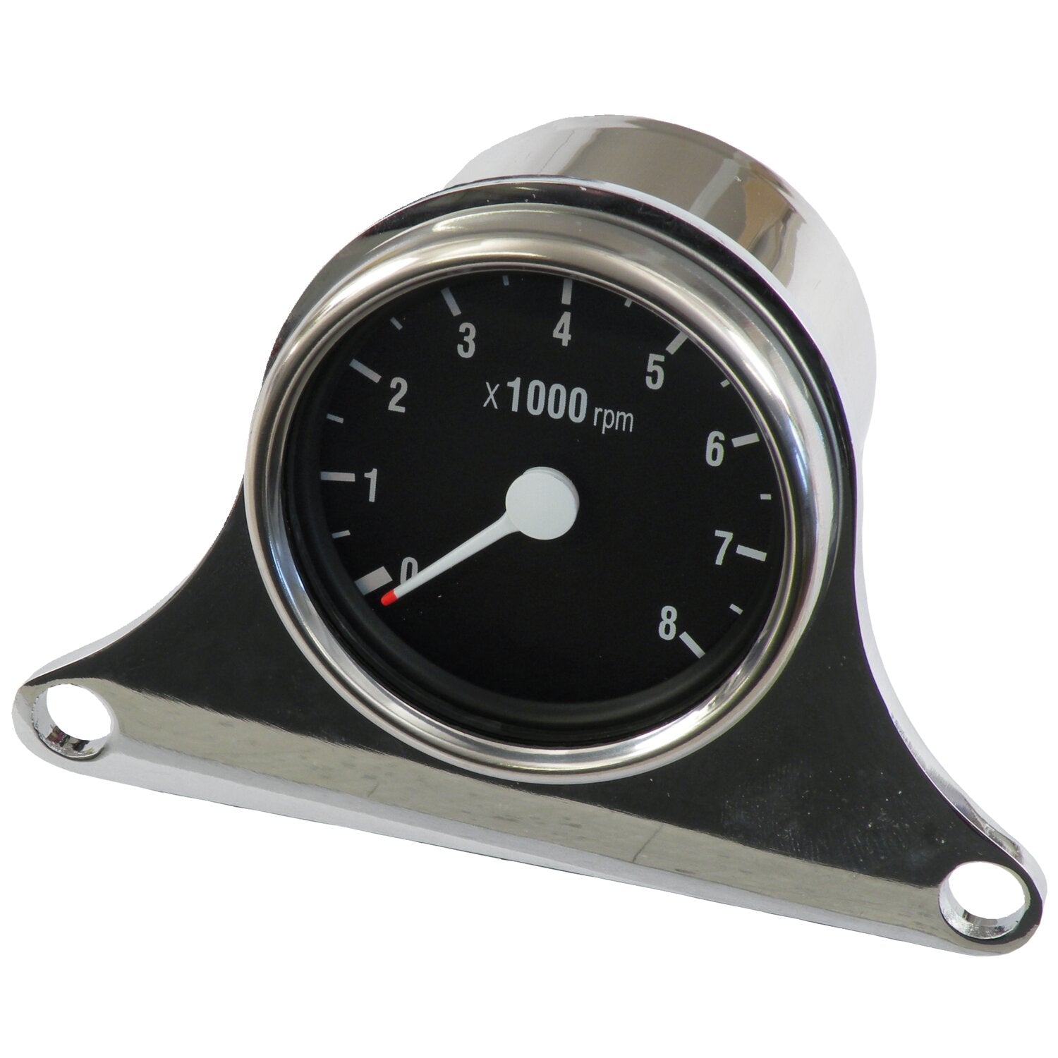 MCS Mini electronic tachometer kit chrome 8000 rpm
