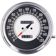 MCS FL speedometer '68-72 face' black/silver - 1:1 mph