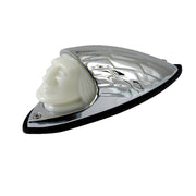MCS Indian head front fender light - Chrome white lens