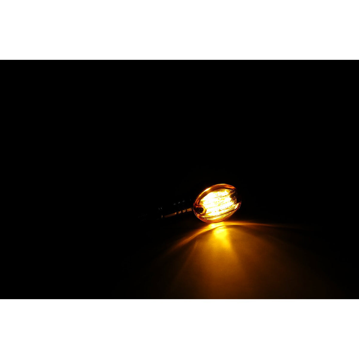 MCS Micro-flash halogen turn signal - Chrome - Dark amber lens