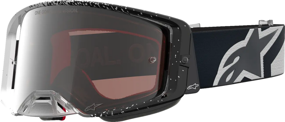 Alpinestars Supertech Hiten Goggles White Black Mirror-Silver
