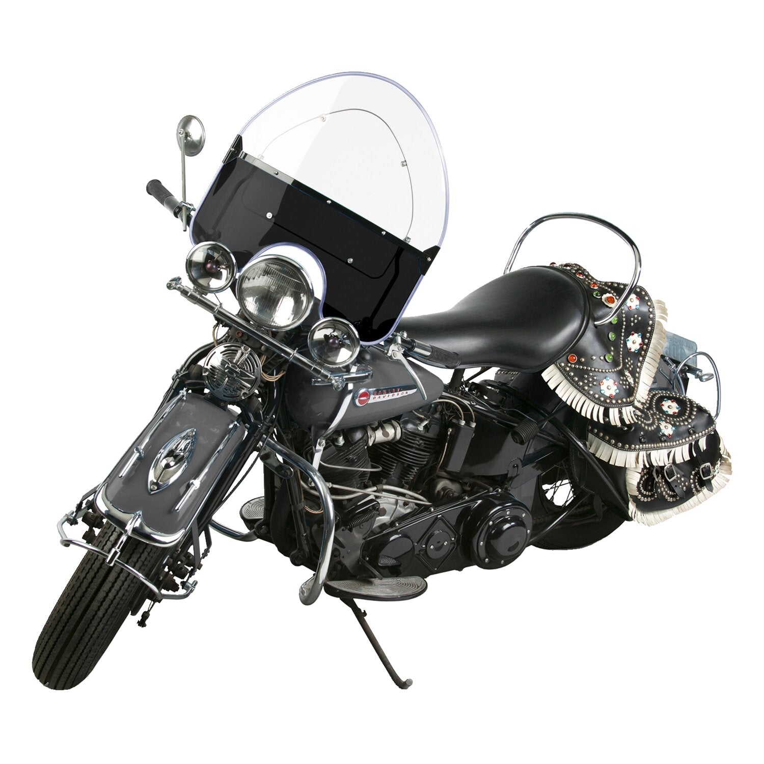 National Cycle 'Vintage' reproduction beaded windshield - Black lower